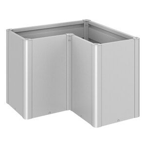 Belvedere plantebed, maxi størrelse, l100, metallisk sølv