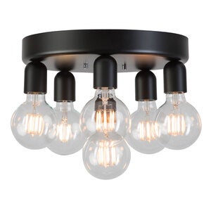 Regal loftslampe 6 D320 sort