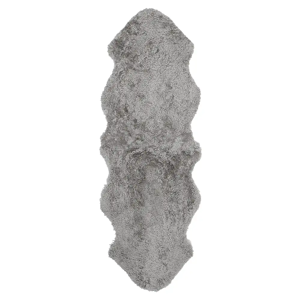Skinnwille Curly Fåreskind 60×180 cm Natural grey