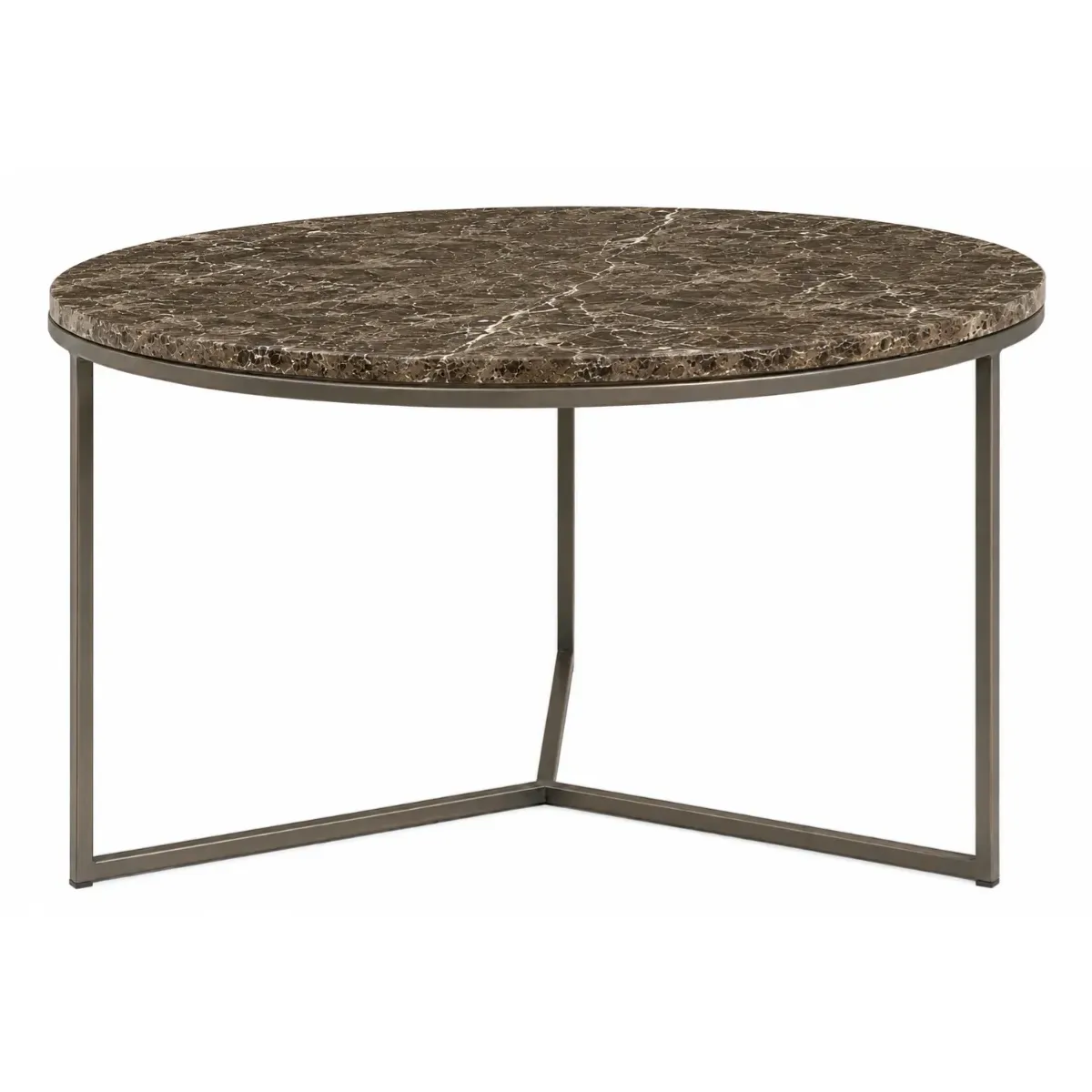 Artwood, Sidebord i Marmor Cedes Marble Ø 80 cm Ash brown