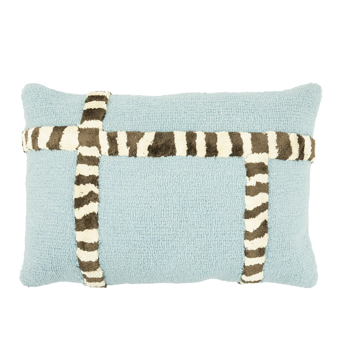 By-Boo, Pyntepude StripeScape 40x60 cm Light Blue