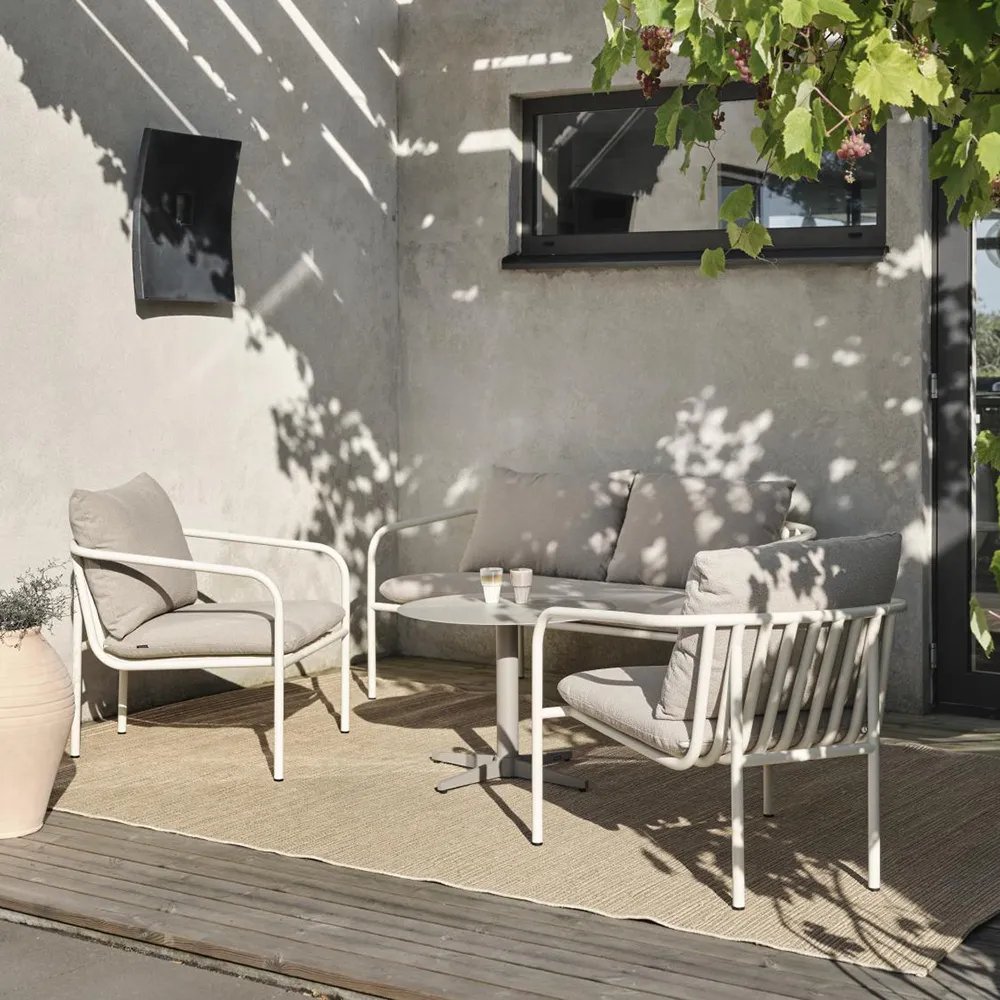 Bendt Lænestol Teddy Beige/Pearl White