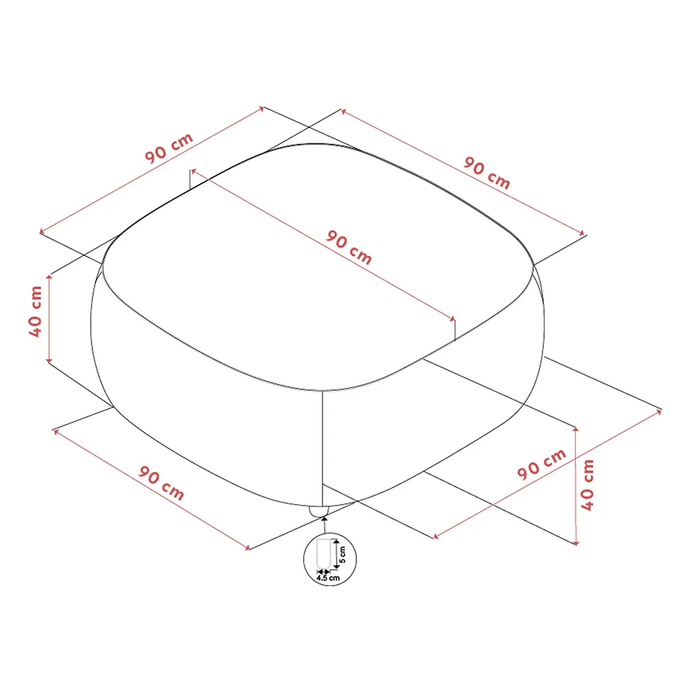 Norris fodskammel lys beige stof Anna lys beige
