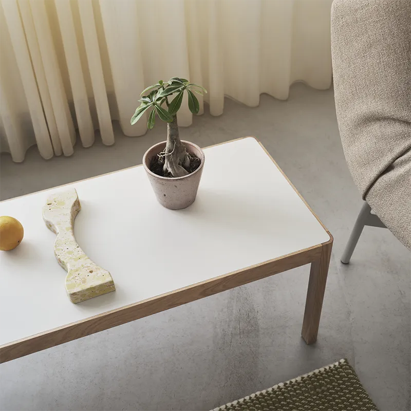 Workshop sofabord 43 x 120 cm - Warm Grey Linoleum