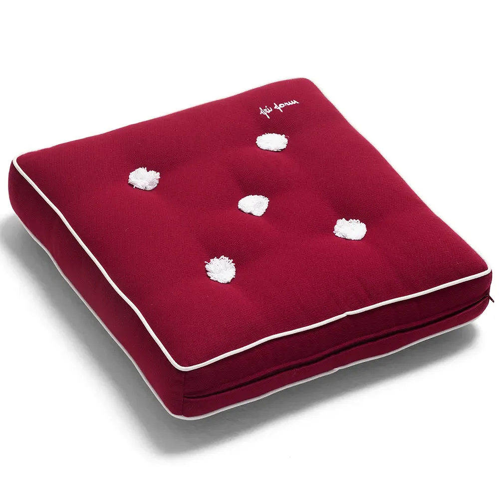 Fri Form, 42x42cm Hynde rød