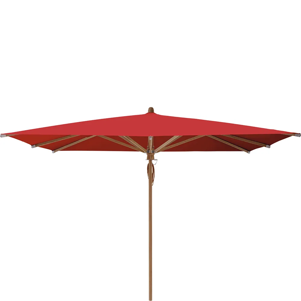 Glatz Teakwood parasoll 330×330 cm Kat.5 801 Campari