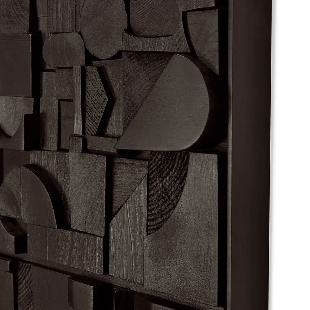 Bricks Vægdekoration 120x90 cm Sort