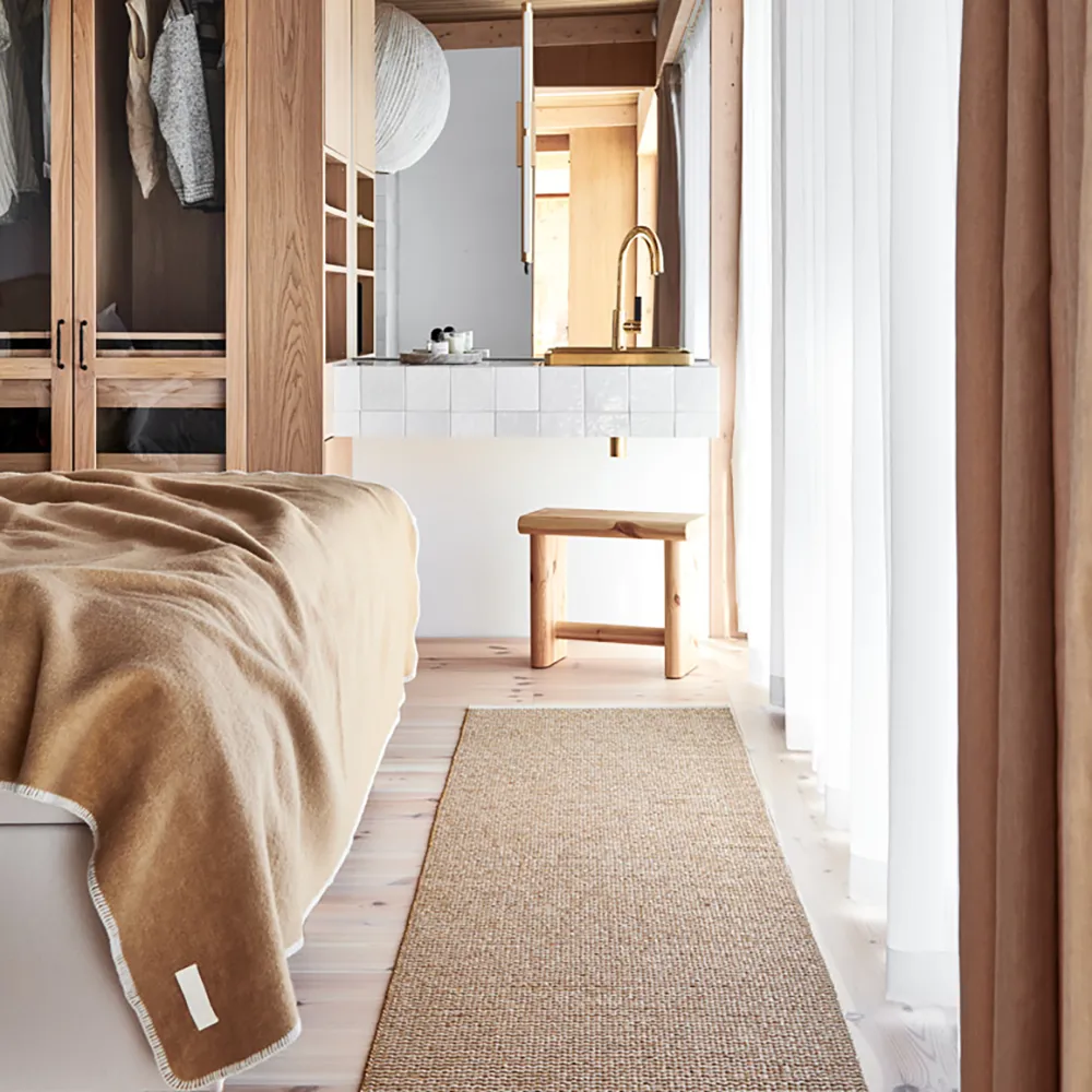 Mono Ochre / Cream tæppe 60 x 150 cm