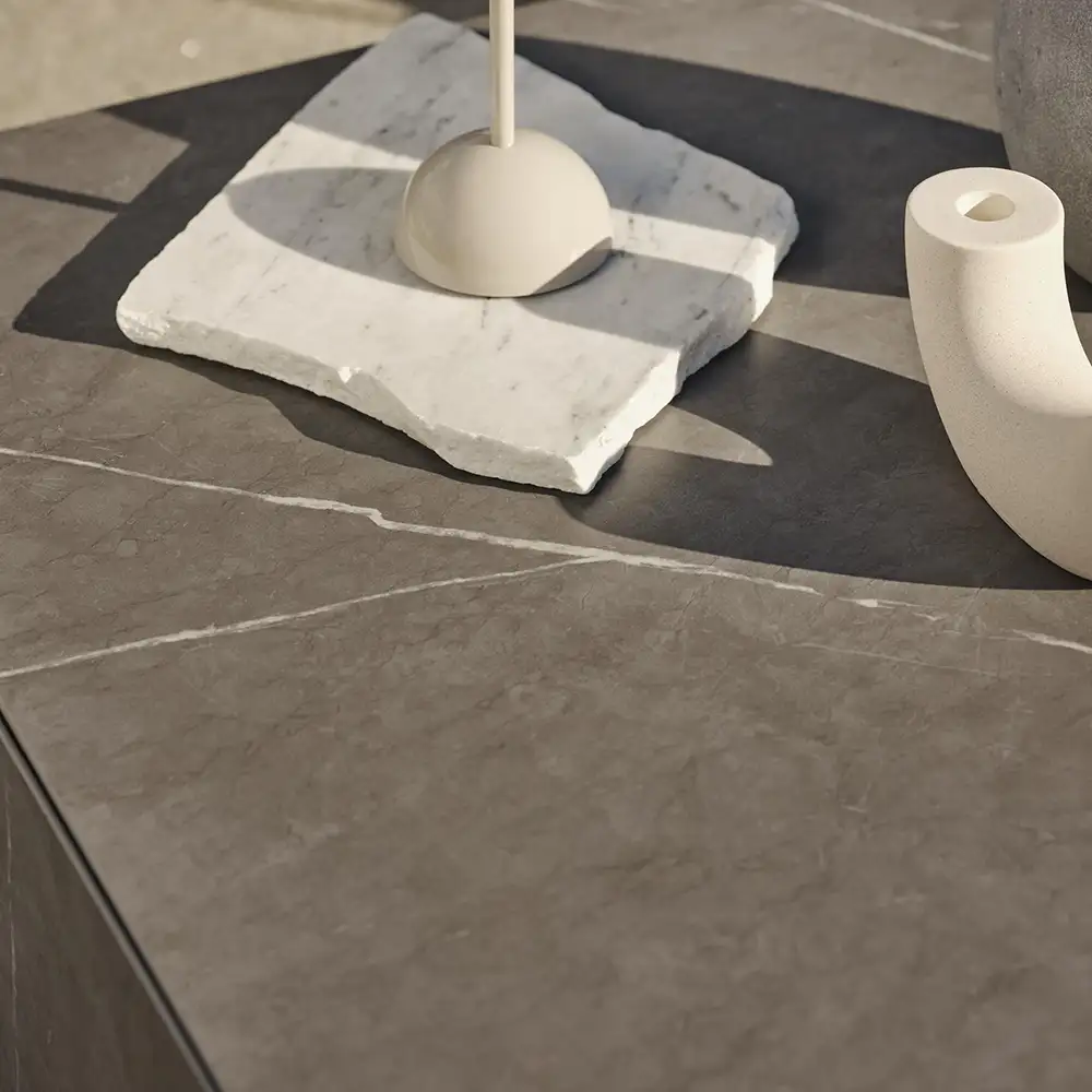 Zten Sofabord 80x80 Gråt Marmorlook Brafab