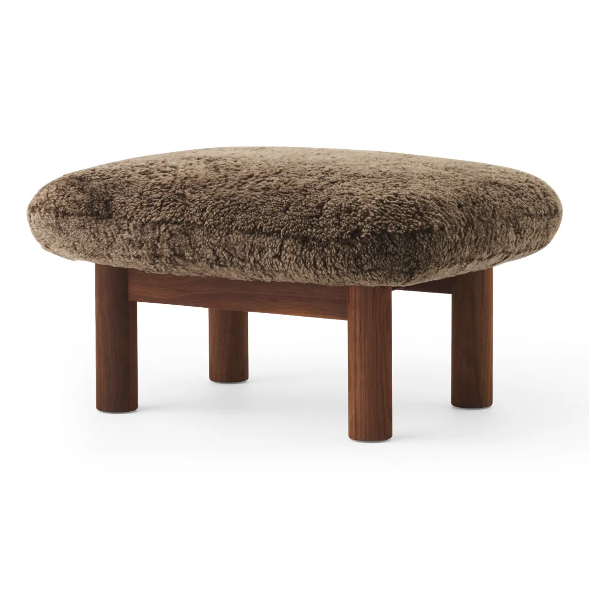 Brasilia skammel massiv valnød, Sheepskin Nevotex Root