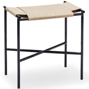 Vent skammel Sort / Naturlig rattan