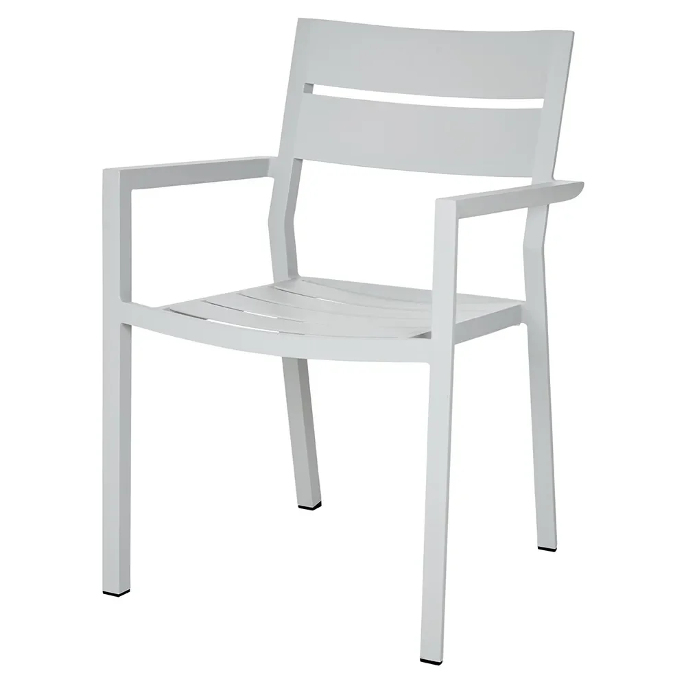 Delia stabelstol light grey alu - Havestole - Brafab - Enggården Havemøbler