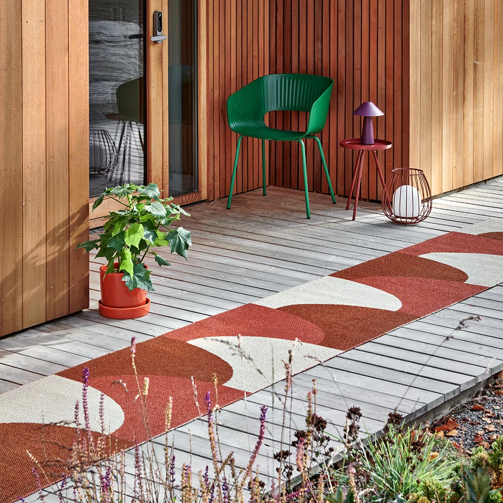 Hill tæppe Brick/Rust/Cream 70 x 270cm