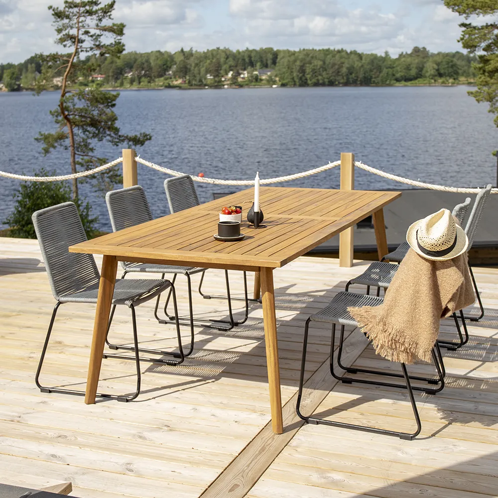 Lindos spisebordsstol grå 2-pak 