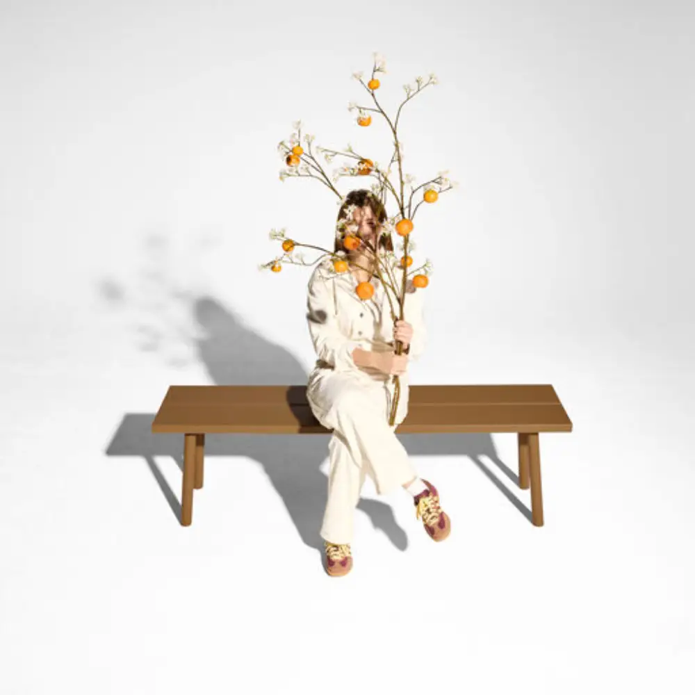 Fred's bench udendørs bænk mochaccino