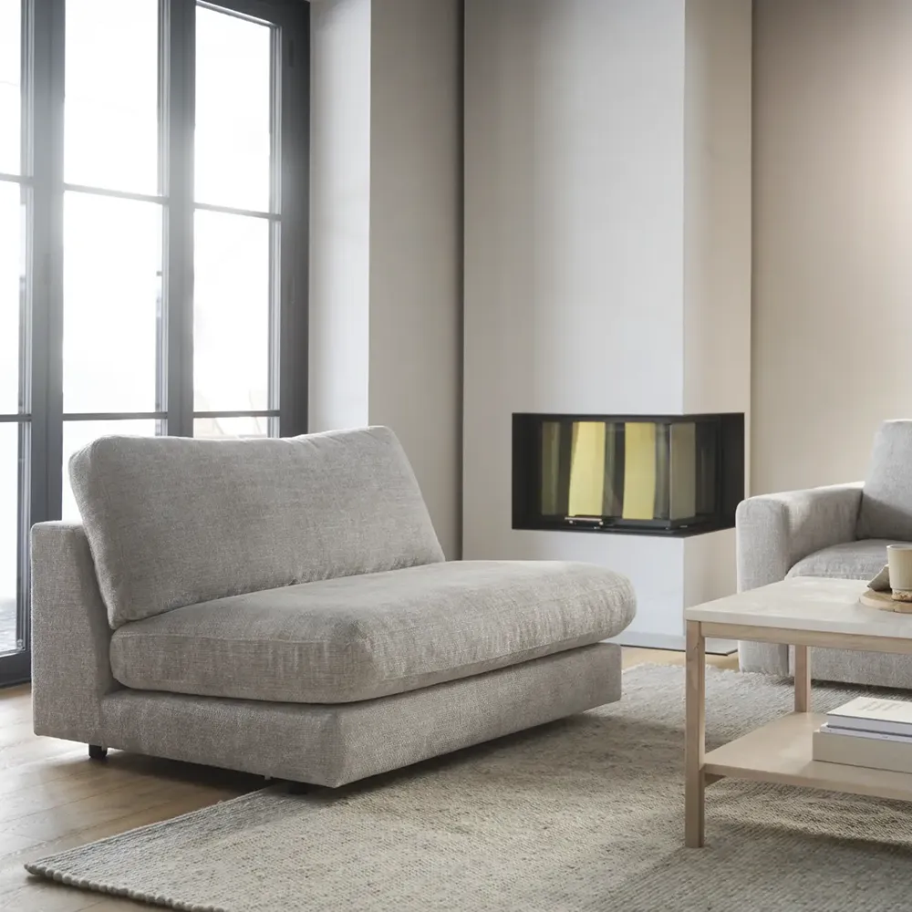 Duncan 1,5-sæders stof Robin lysegrå