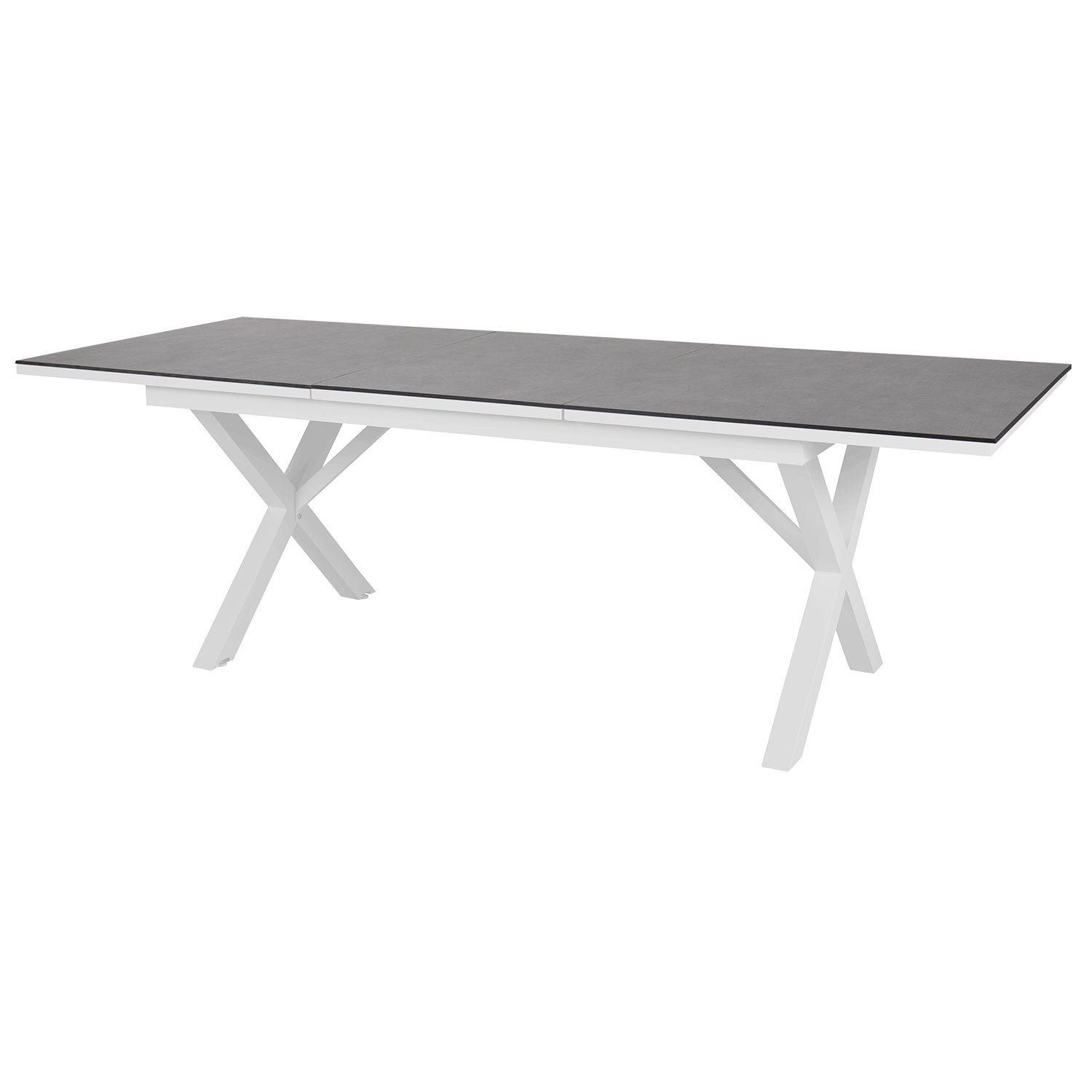 Brafab, Hillmond Spisebord 100x166-226 cm hvid/grå