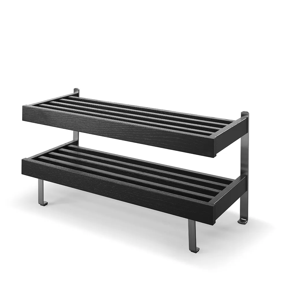 Oscarssons Möbel, Nadja Skohylde 80 cm Sortbejdset Eg/Grundstål