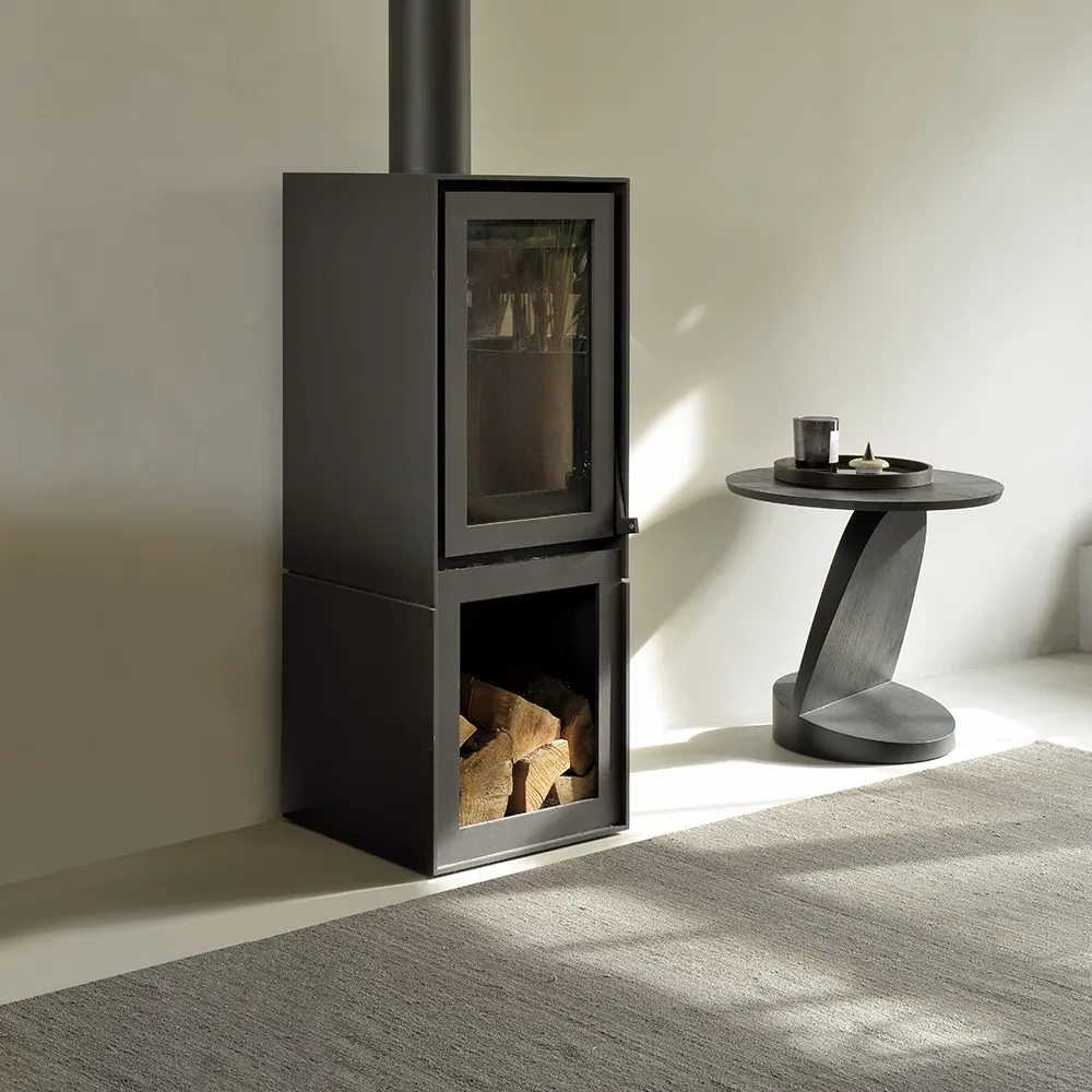 Oblic Side Table Sortlakeret teak