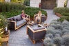 Angle Lounge lænestol inkl Hyndesæt teak grå 