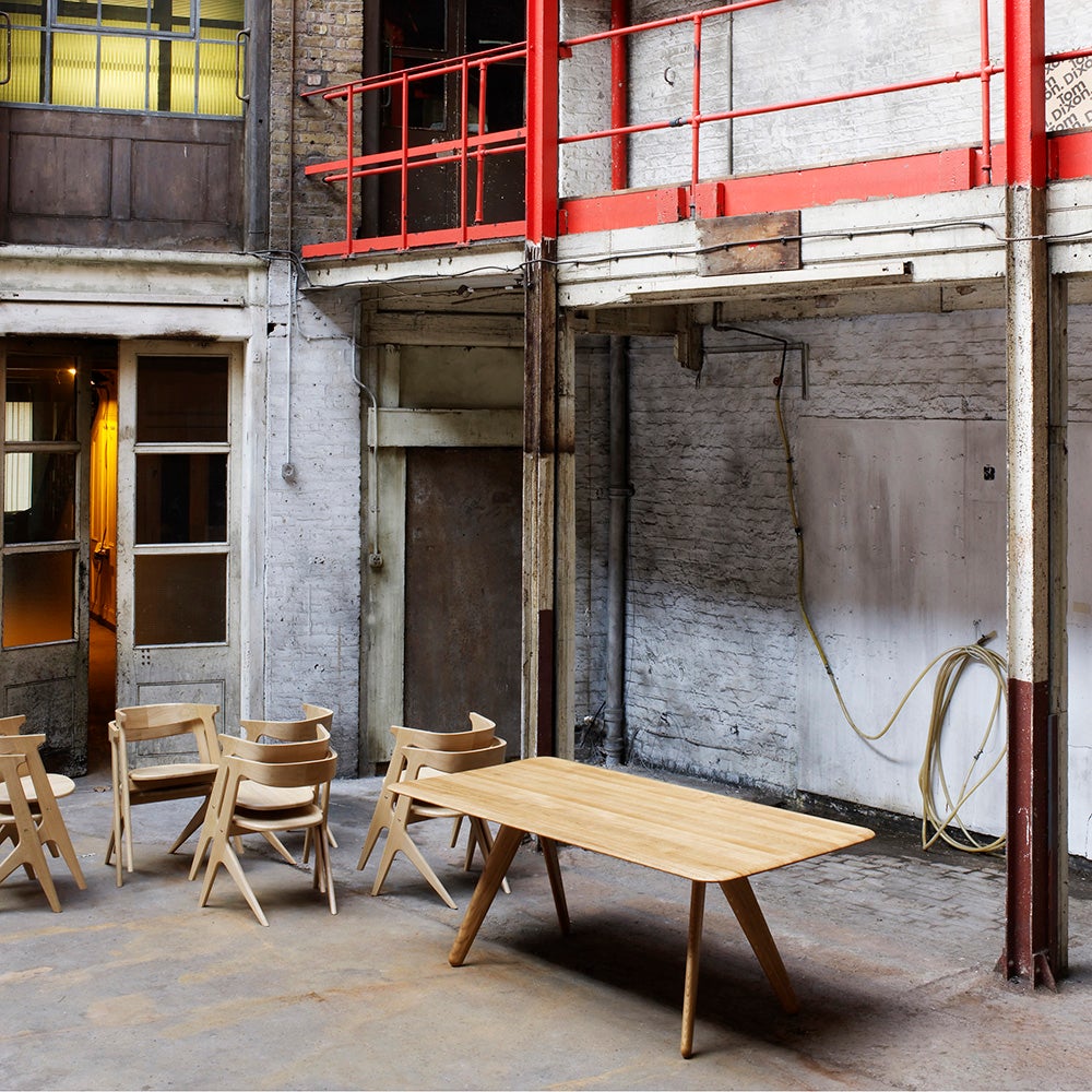 Slab-spisebord 200 cm natur