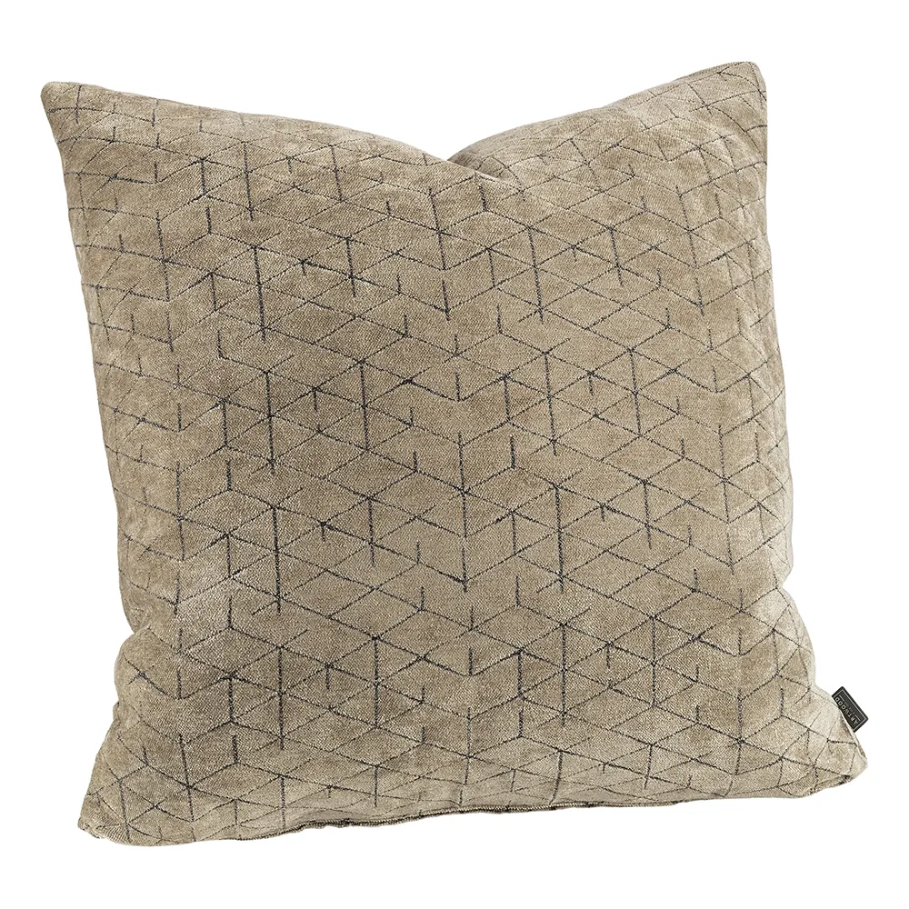 Laurel Diamond taupe pudebetræk 50x50 cm