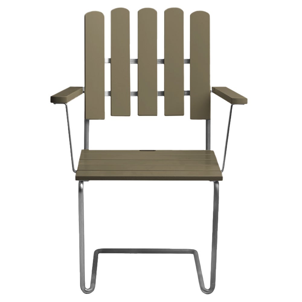 A2 Lænestol Grønlakeret eg / varmgalvaniseret stel