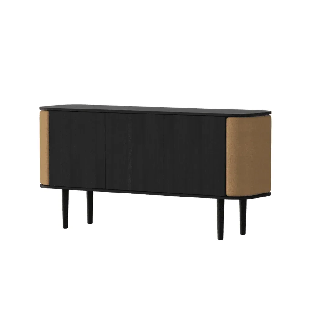 Umage, Treasures skab med 3 låger Sort eg/Sugar Brown