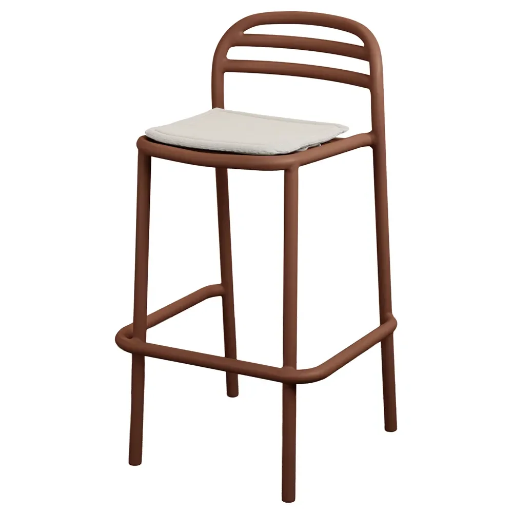 Bliss barstol, stabelbar Desert red, aluminium