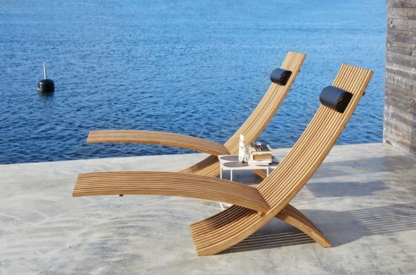 Nozib Sun Lounger Teak Skargaarden