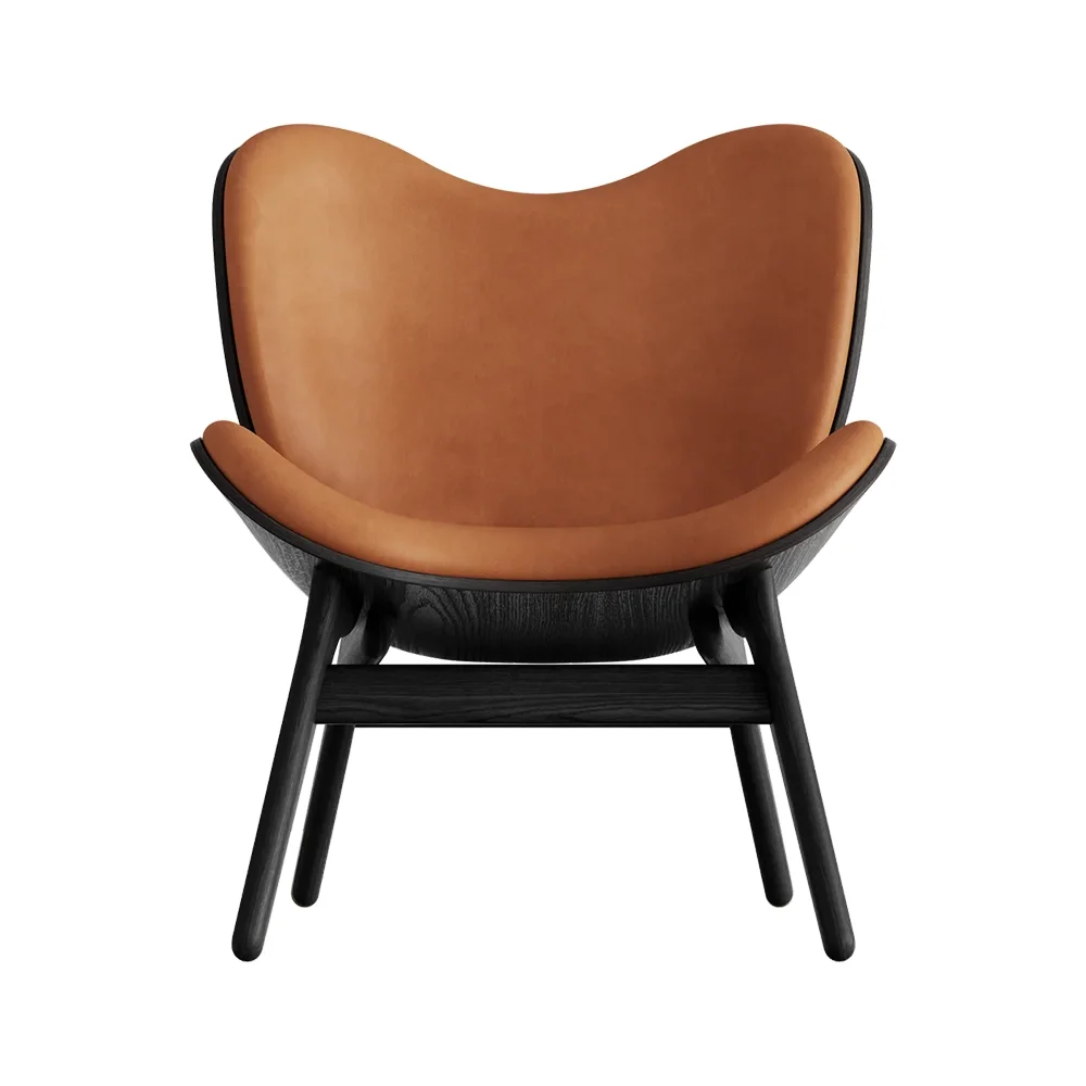 Umage, A Conversation Piece Hvilestol Black Oak/Hope Leather Cognac