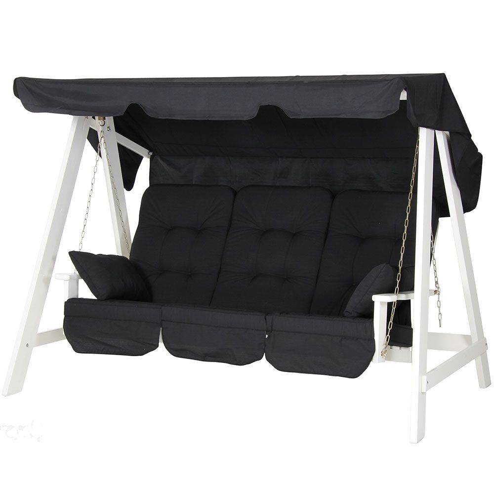 Hængekøjepuder med høj ryg antracitgrå 