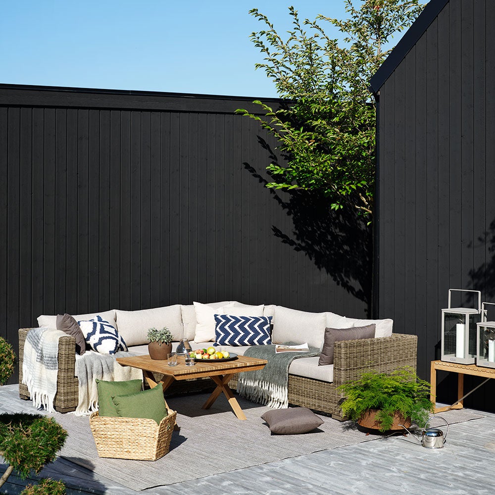 Ninja midtermodul rustik kunstrotting inkl. vandafvisende hynder