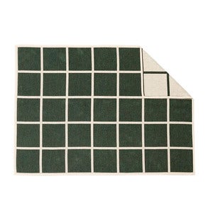 Vævet plaid i lammeuld Criss Leaf