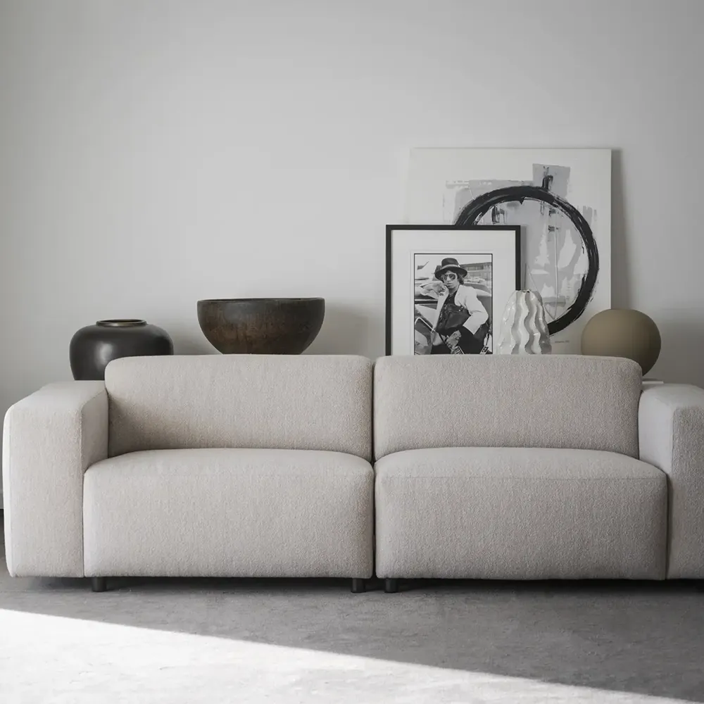 Willard sofa 3-personer stof Alice lys beige