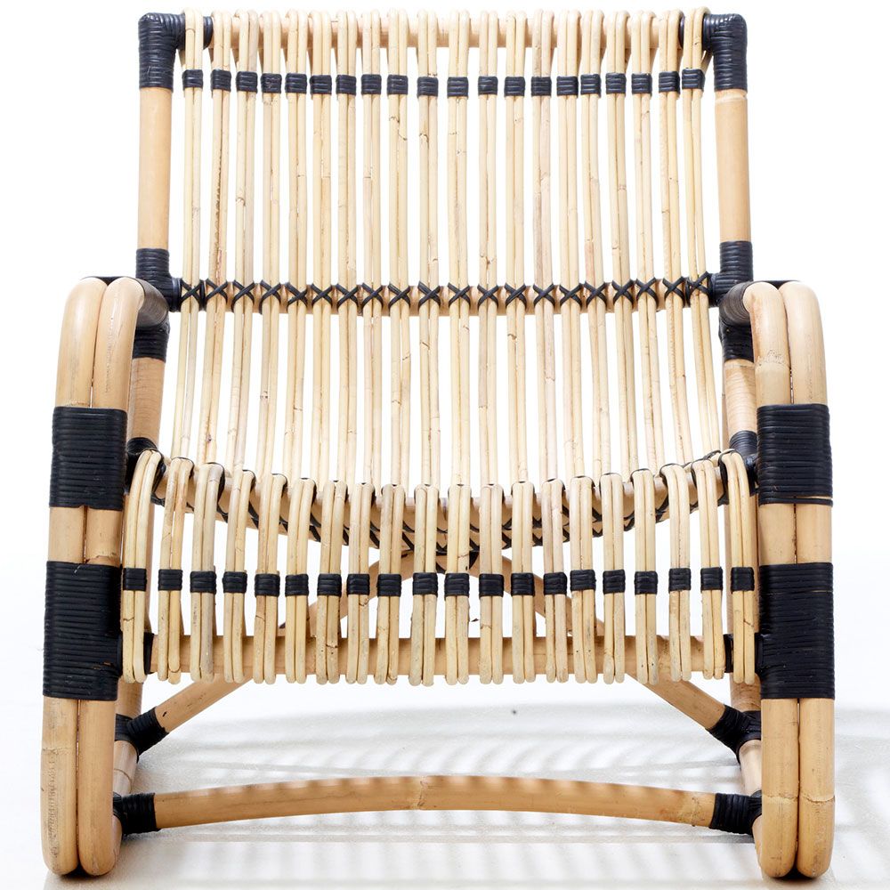 Curve loungestol Sort/Natur