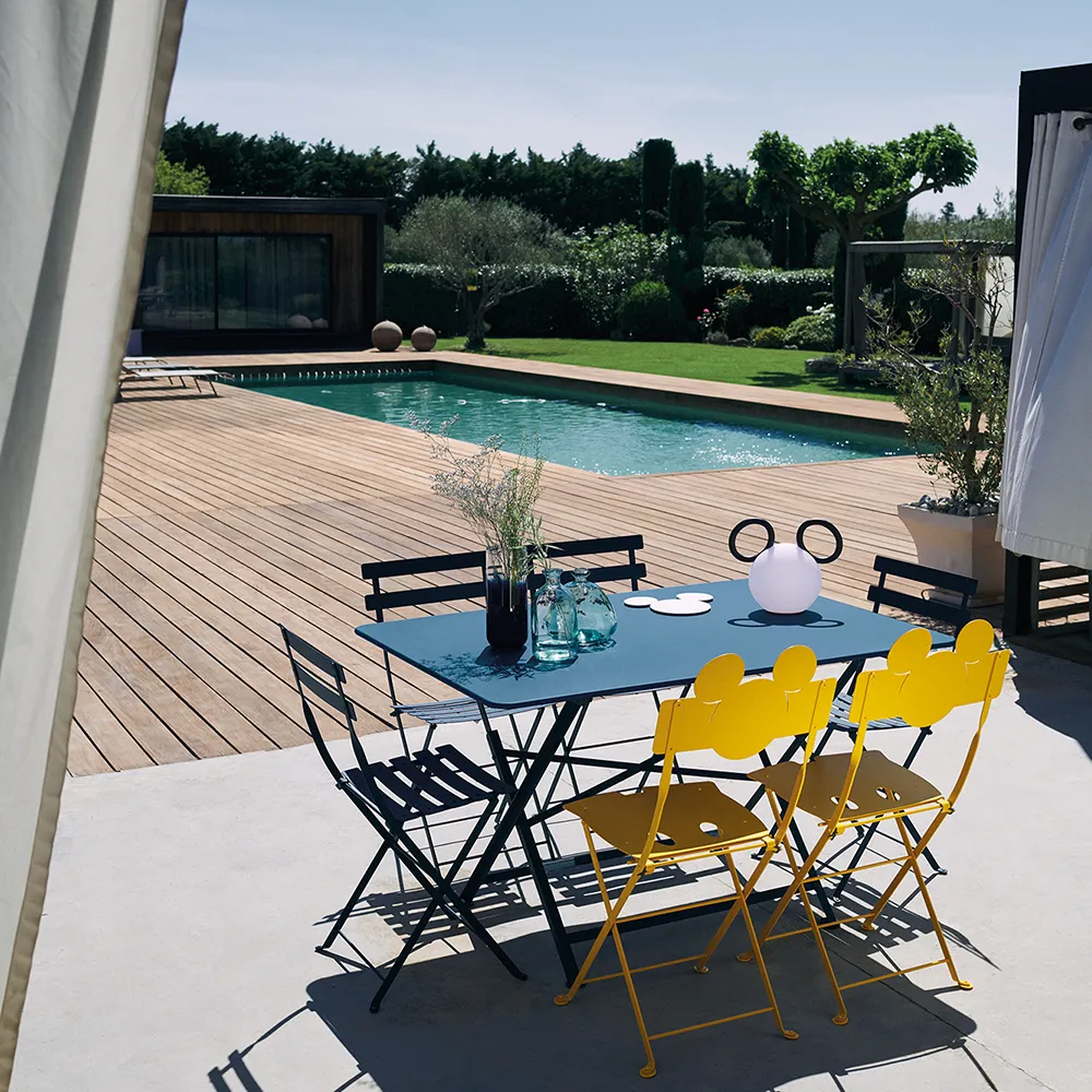 Bistro bord 97 x 57 cm Acapulco blue