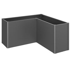 Belvedere plantebed, maxi størrelse, l150, metallisk mørkegrå