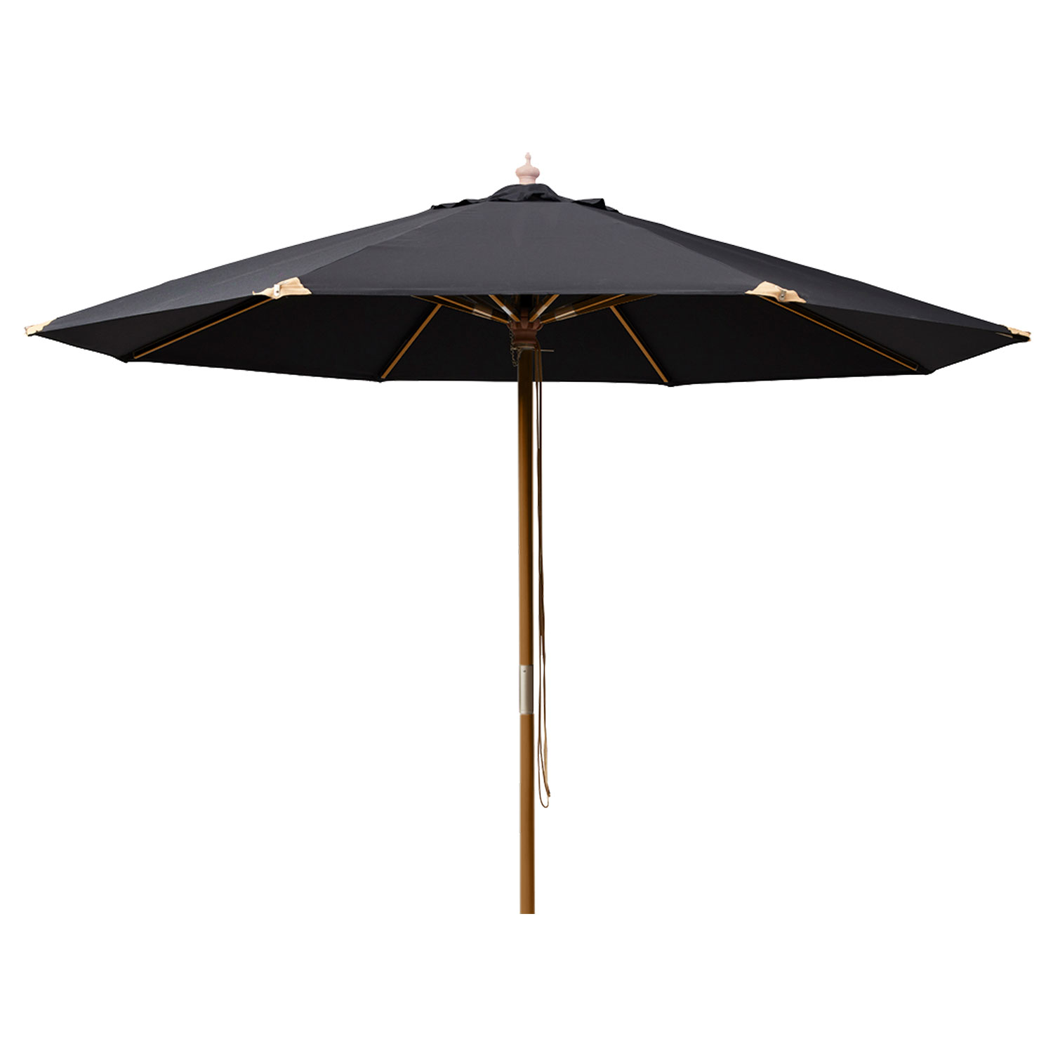 Cinas Capri 300 cm parasol Træramme sort