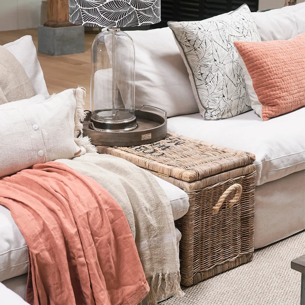  Rustik rattan kiste 90x40 cm