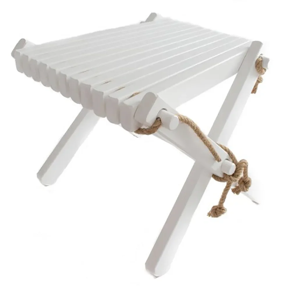 Lilli bord/skammel i træ - Birketræ - Hvidmalet