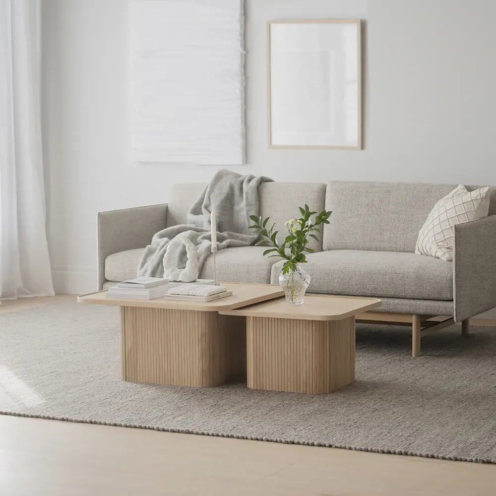 Sullivan sofabord 60x60 cm hvidpigmenteret