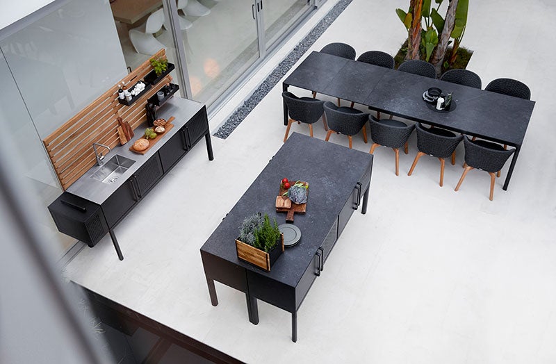 Drop Udekøkken Lava Grå Inkl. Væg