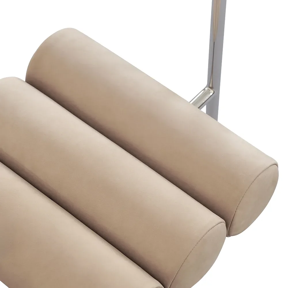 Hiro spisebordsstol, rustfrit stål - nubuck