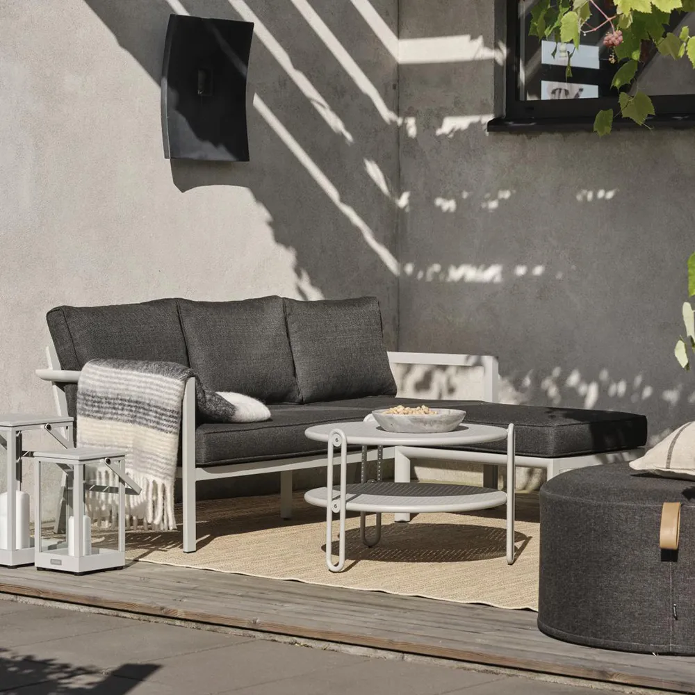 Delia Chaiselongsofa Light Grey/Anthracite