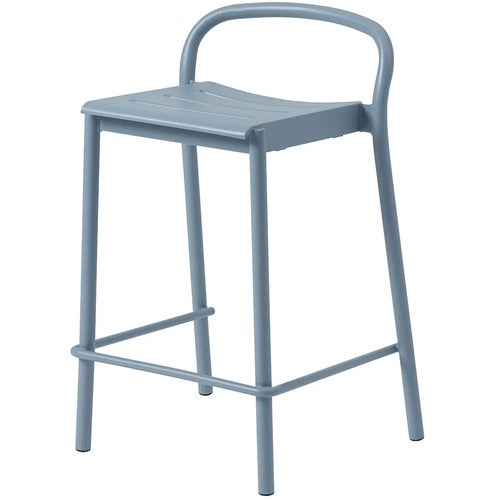 Linear Steel Lav barstol Pale Blue 