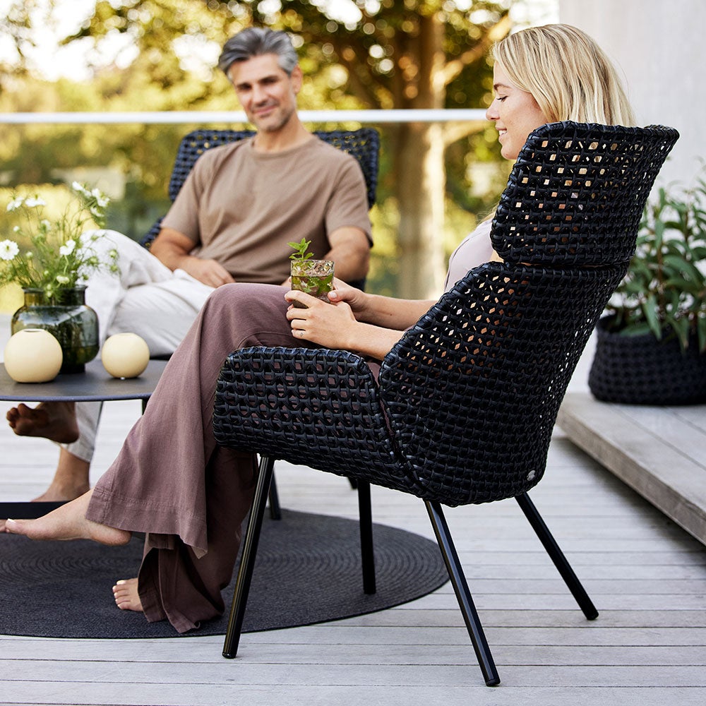 Vibe Lænestol Høj Sort