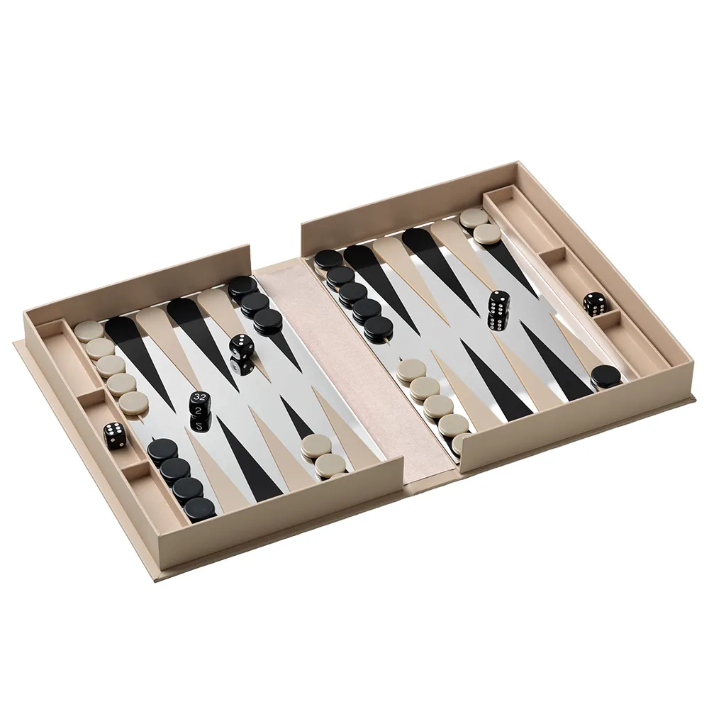 Printworks, Classic - Art Of Backgammon Mirror Beige/Clear