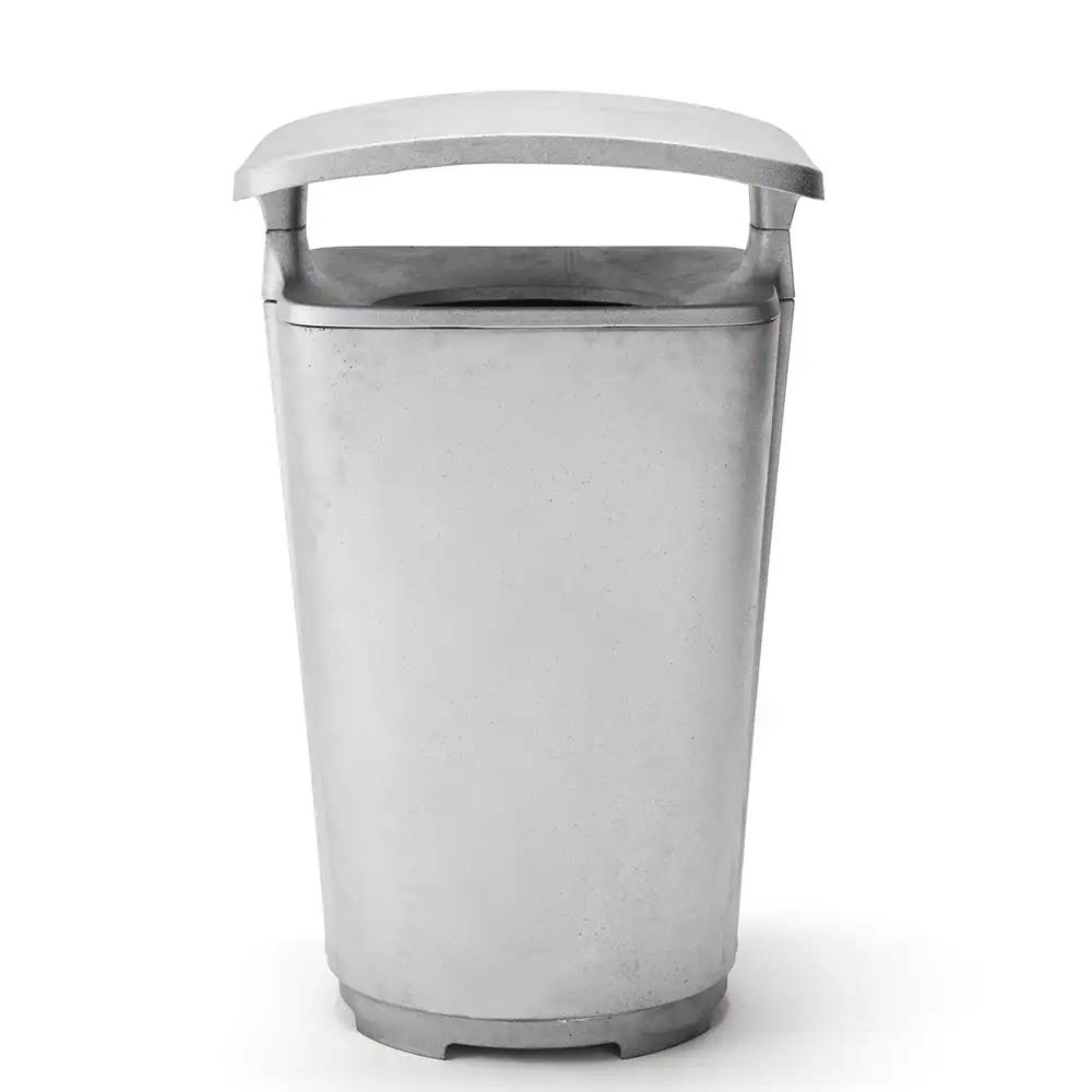 Byarums Bruk, Monolit affaldsspand med tag Aluminium