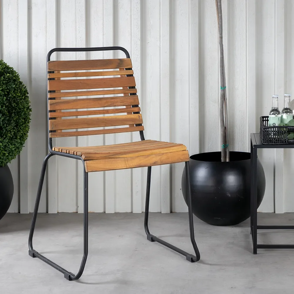 Bois Spisebordsstol akacia 2-pak